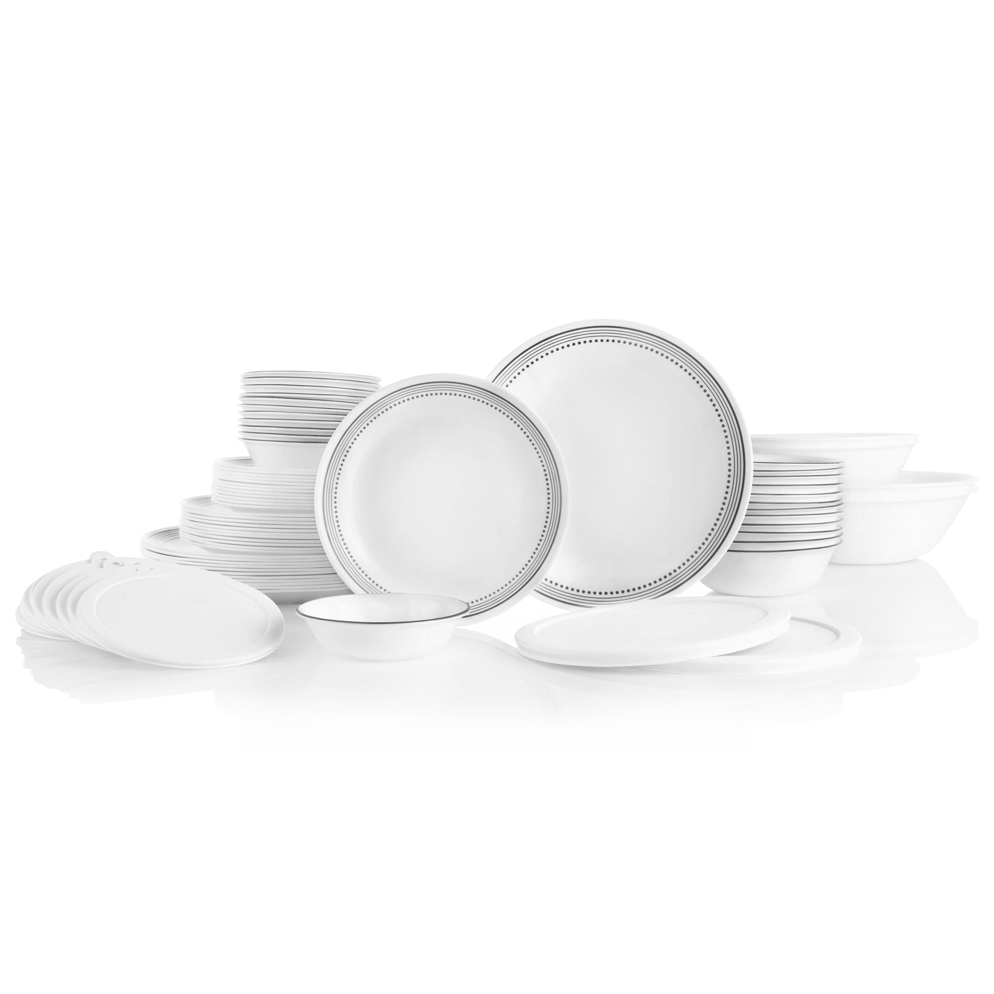 Corelle® Mystic Gray 78-piece Dinnerware Set. Service for 12