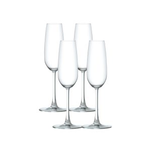 Ocean Glass Matera Champagne Flutes (4-Pieces). 7-ounce. dishwasher safe