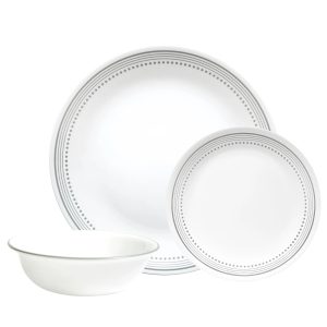 Corelle® Mystic Gray 12-piece Dinnerware Set. Service for 4