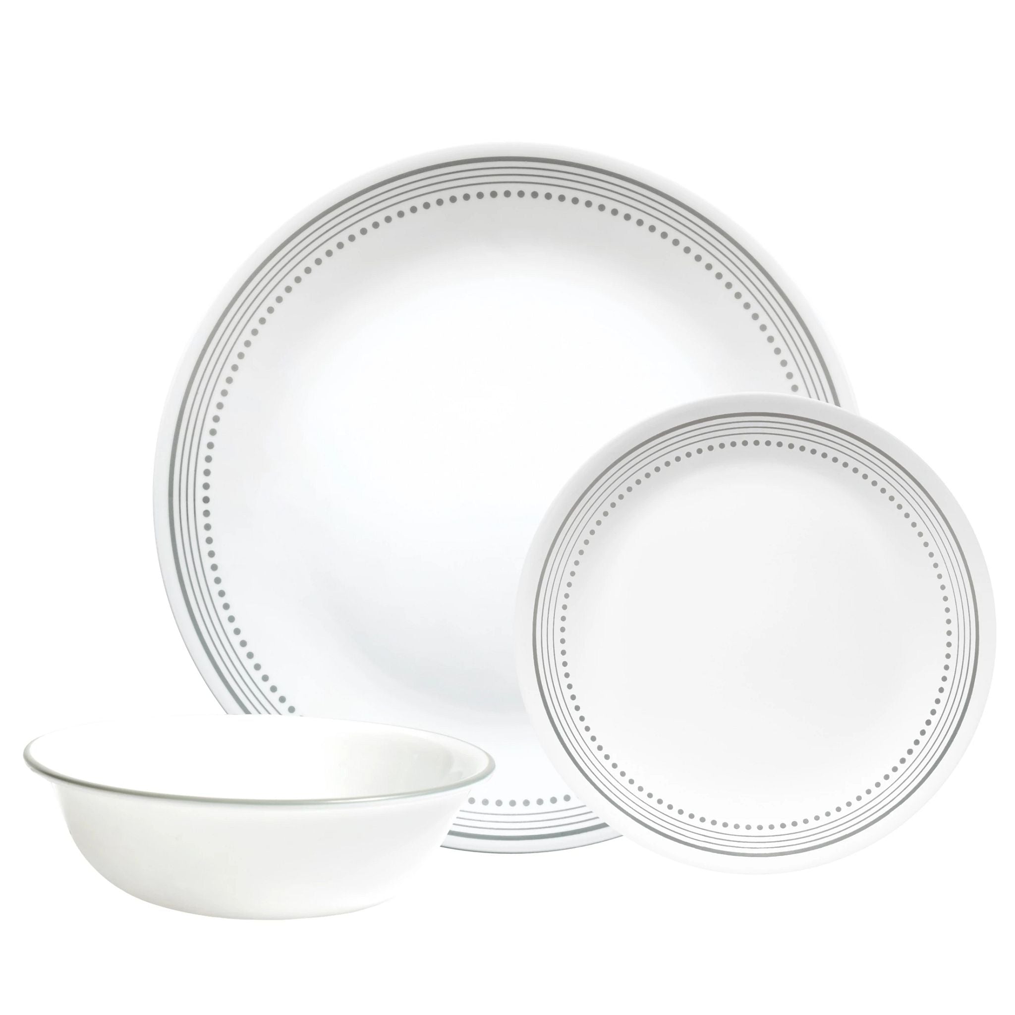 Corelle® Mystic Gray 12-piece Dinnerware Set. Service for 4