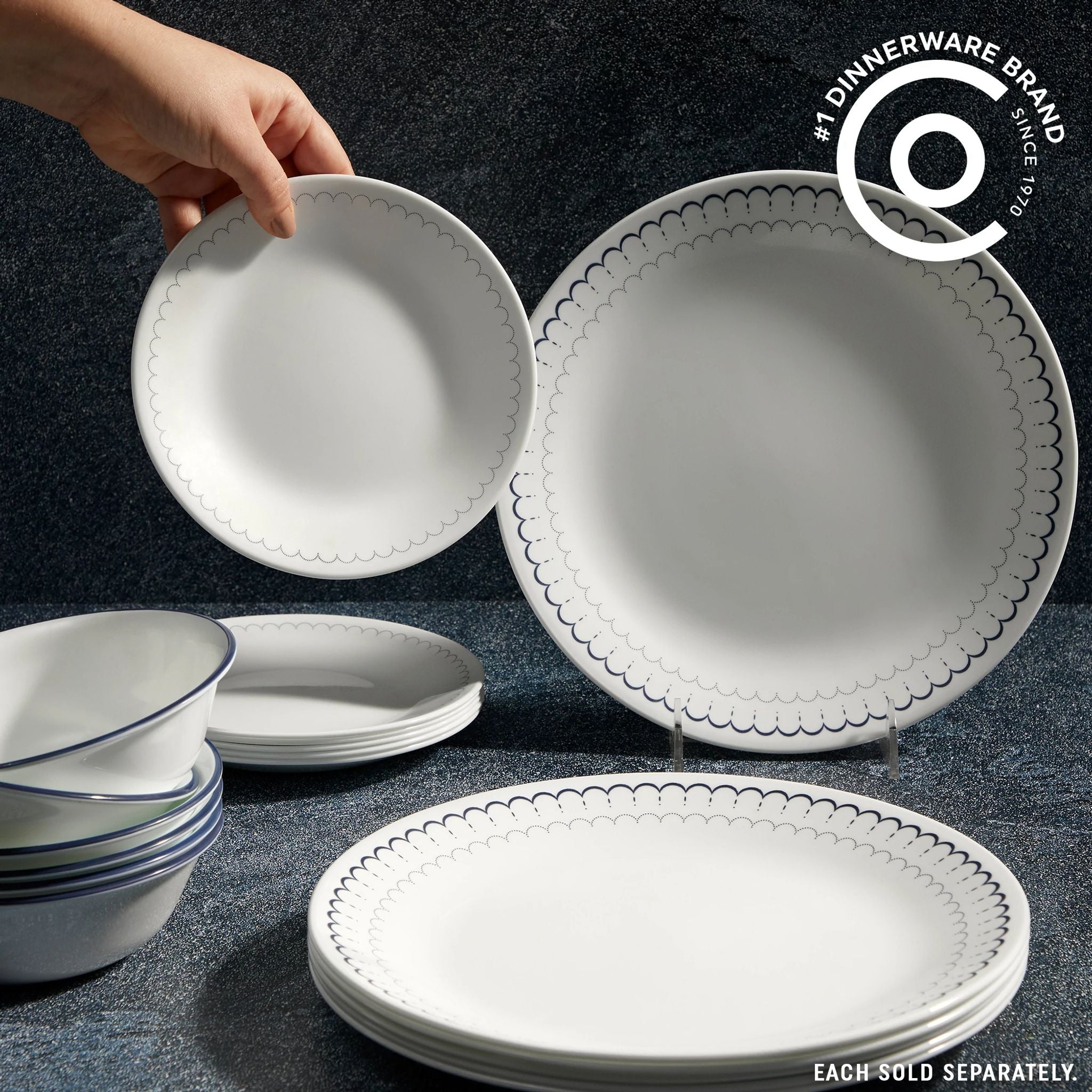 Corelle® Caspian Lace 6.75 Appetizer Plate. 6-pack - Image 3